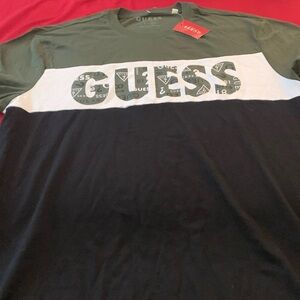 Guess shirt green and black XL new